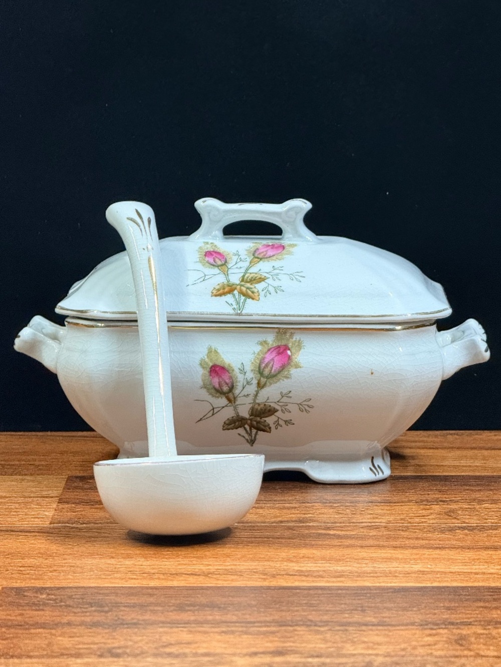 ROYAL IRONSTONE ALFRED MEAKING Serving Dish and Spoon